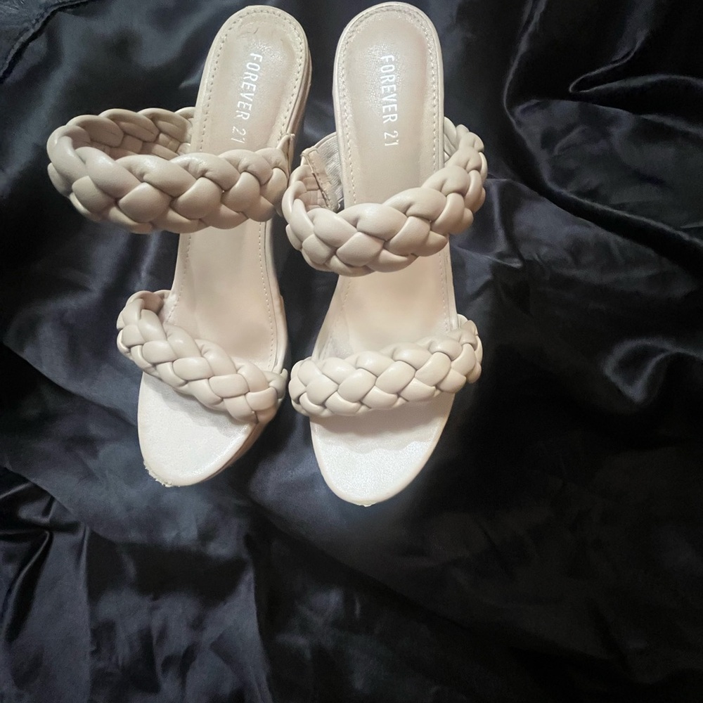 Forever 21 Beige Braided Sandals